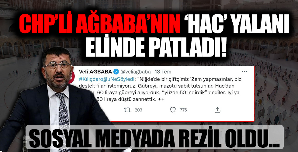 Bu kadarına da pes! CHP'li Veli Ağbaba'dan 'Hac' utanmazlığı