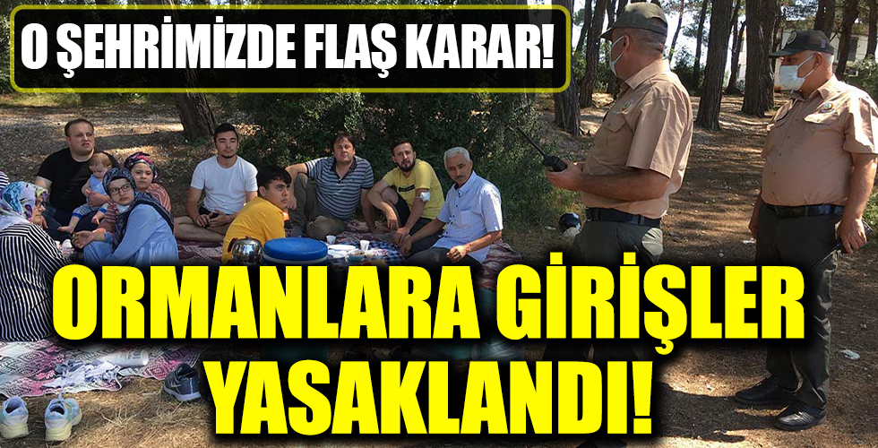 Ormanlara girişler yasaklandı!