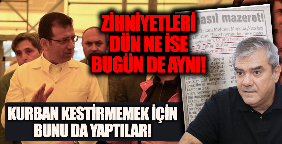 Zihniyetleri dün ne ise bugün de aynı! Kurban kestirmemek için bunu da yaptılar!