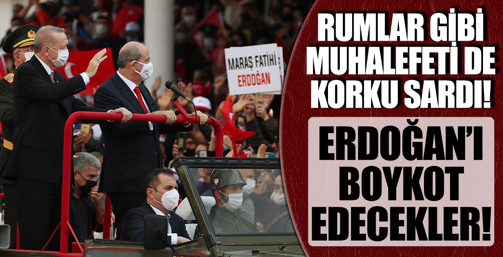 KKTC'deki muhalifler de Rum tarafı gibi rahatsız... Başkan Erdoğan'ın konuşmasını boykot edecekler!