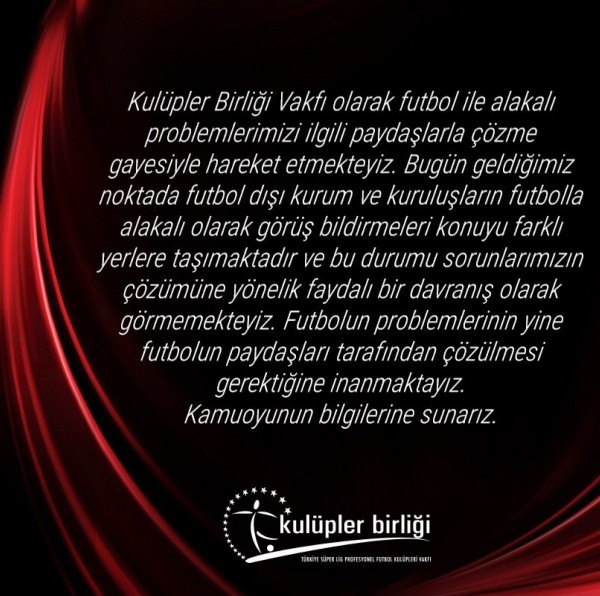 Kulüpler Birliği'nden Kılıçdaroğlu'na yanıt!