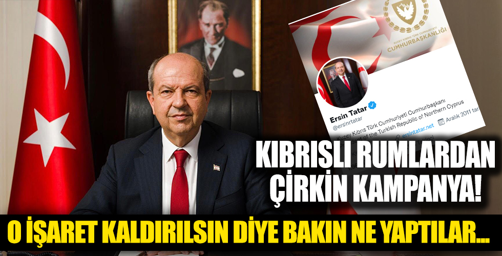 Kıbrıslı Rumlardan KKTC Cumhurbaşkanı Tatar'a çirkin saldırı!