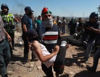 İSRAIL - İşgalci İsrail yine masumları hedef aldı! Gösterilerde 87 sivil yaralandı!