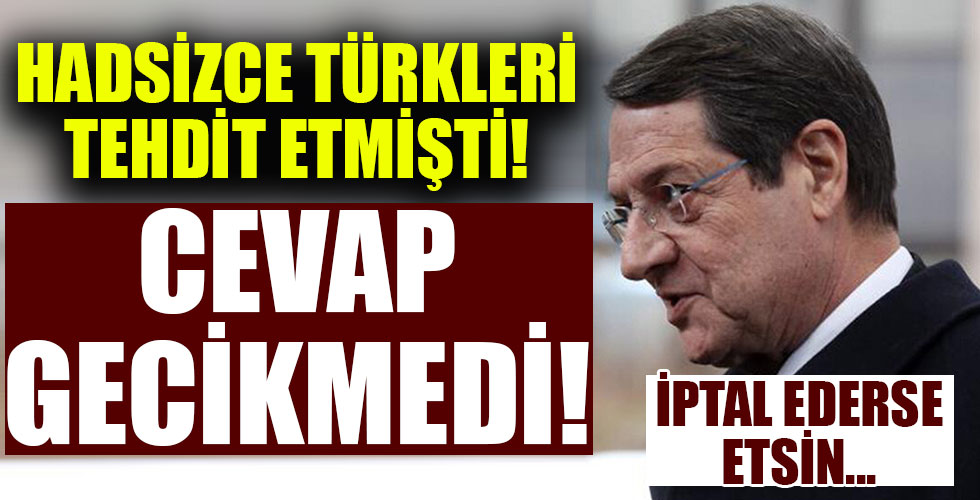 Türkleri tehdit eden Rum lidere cevap: İptal ederse etsin!