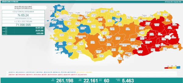 29 Temmuz koronavirüs tablosu açıklandı!