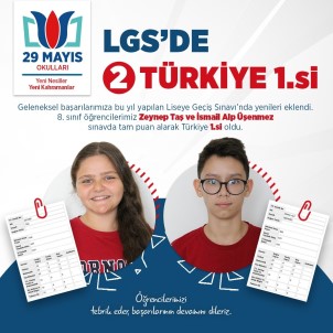 TDV 29 Mayis Okullarindan LGS'de Önemli Basari