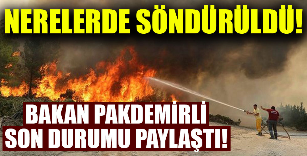 Türkiye genelindeki yangınlarda son durum!