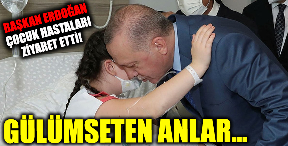 Başkan Erdoğan'ın çocuk hastalarla samimi diyaloğu gülümsetti