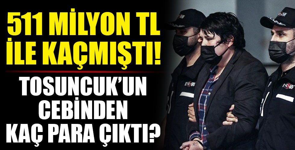 511 milyon lirayla kaçmıştı! Tosuncuk’un cebinden kaç para çıktı?