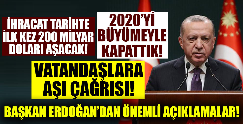 Başkan Erdoğan'dan önemli açıklamalar!
