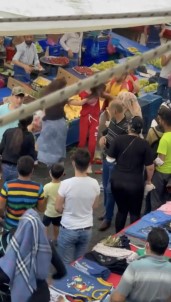 (Özel) Pazarda Kadinlar Kavga Etti, Erkekler Güçlükle Ayirdi