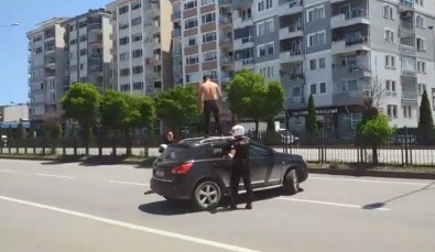 Trafik Ekiplerinden Kaçti, Karadeniz Sahil Yolu'nu Trafige Kapatti