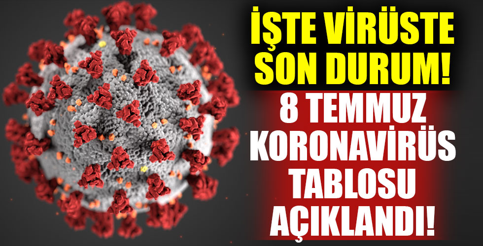 8 Temmuz koronavirüs tablosu!