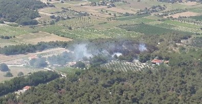 Bozcaada'da korkutan yangın!