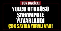 Uşak'ta yolcu otobüsü şarampole devrildi: 33 yaralı var