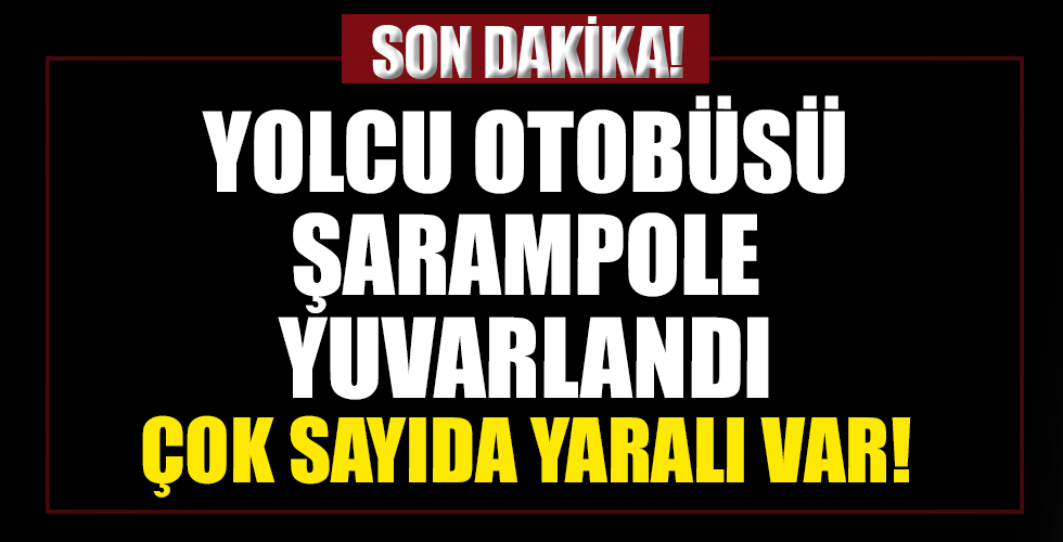 Uşak'ta yolcu otobüsü şarampole devrildi: 33 yaralı var
