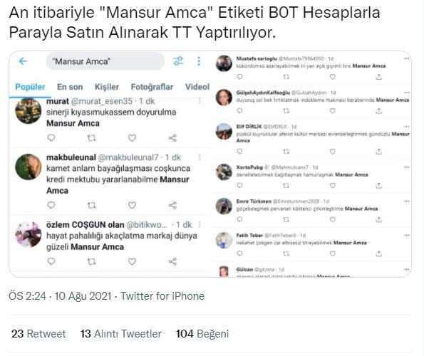 Mansur Yavaş'ın 'Mansur Amca' kurnazlığı ifşa oldu! Parayla satın alıp kendini TT yaptırdı....