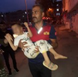 Ayagina Batan Demir Çubuk Ile Hastaneye Kaldirildi