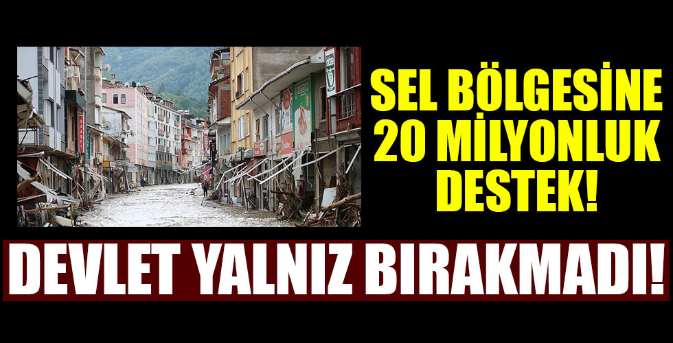 Sel bölgelerine toplam 20 milyon lira ödenek gönderildi!