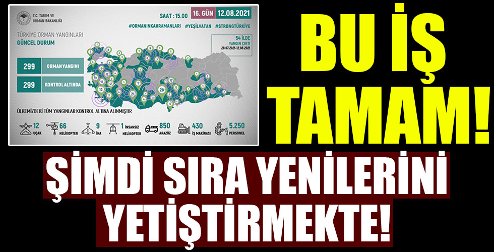 Tüm orman yangınları kontrol altına alındı!