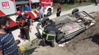 Yoldan Çikan Otomobil Ters Döndü Açiklamasi 2 Yarali