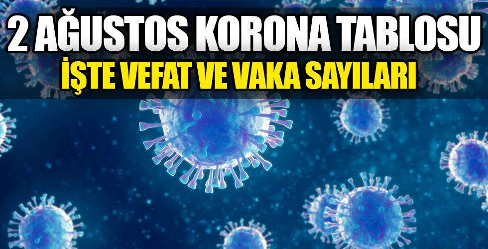 2 Ağustos 2021 koronavirüs vaka, vefat ve aşı tablosu açıklandı