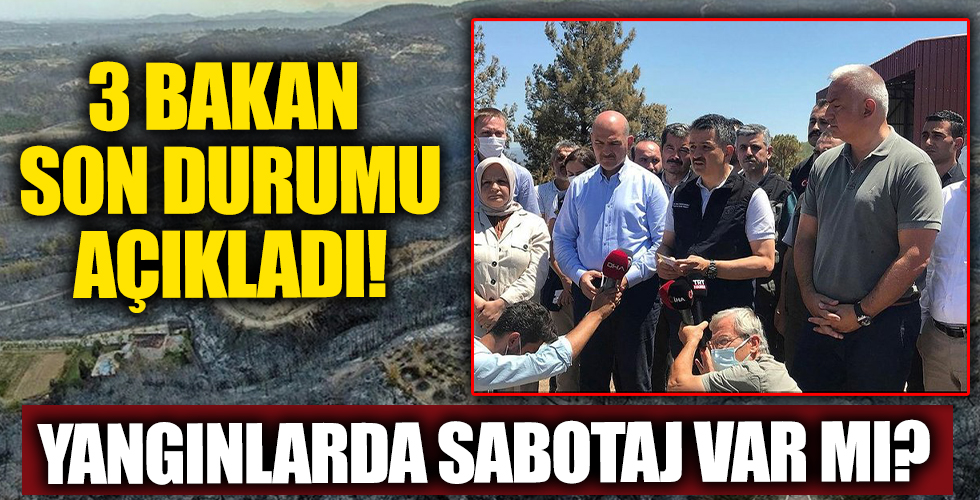 Bakanlardan yangın bölgesinden açıklama!