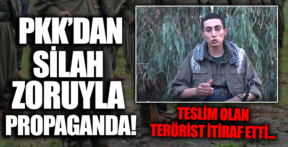 PKK'dan silah zoruyla propaganda!