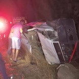 Takla Atan Araç Beton Bariyerlere Çarparak Durabildi