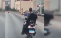 Lübnan'da Serum Takili Hasta Kadin Motosikletle Seyahat Etti