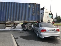 Tirin Altina Giren Otomobilde Bulunan 3 Kisi Yaralandi