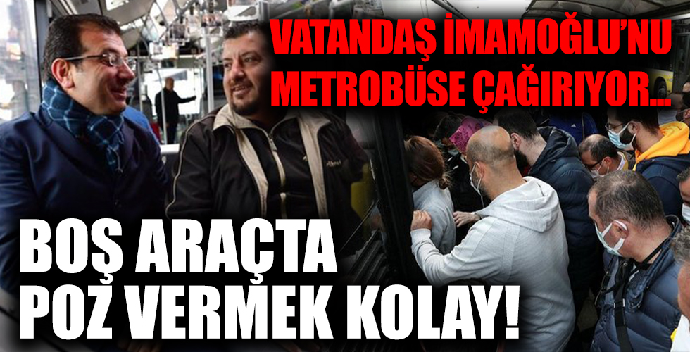 Metrobüslerdeki tıka basa yolculuk vatandaşı isyan ettirdi! 'Ekrem İmamoğlu şimdi binemez bile”