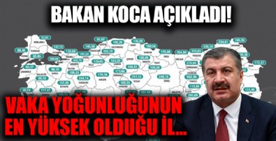 Sağlık Bakanı Fahrettin Koca 14-20 Ağustos'ta illere göre vaka sayılarını açıkladı