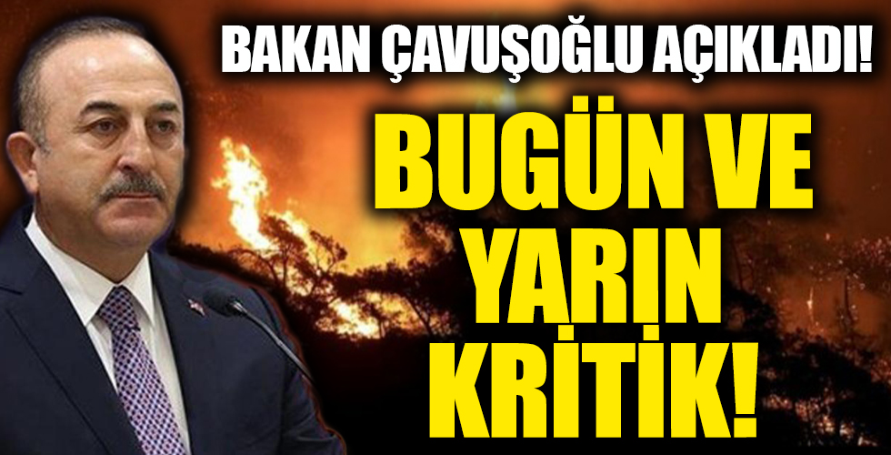 Bakan Çavuşoğlu açıkladı: Yangının durdurulmasında bugün ve yarın kritik