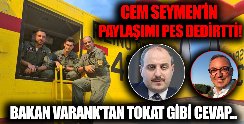 Cem Seymen'in paylaşımı pes dedirtti! Bakan Varank'tan tokat gibi cevap...