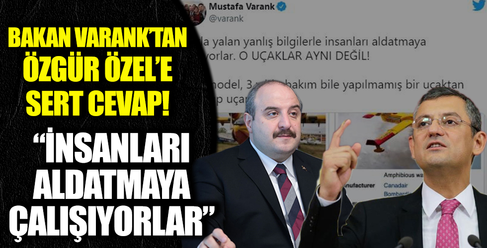 Bakan Varank 'tan Özgür Özel'e sert tepki!