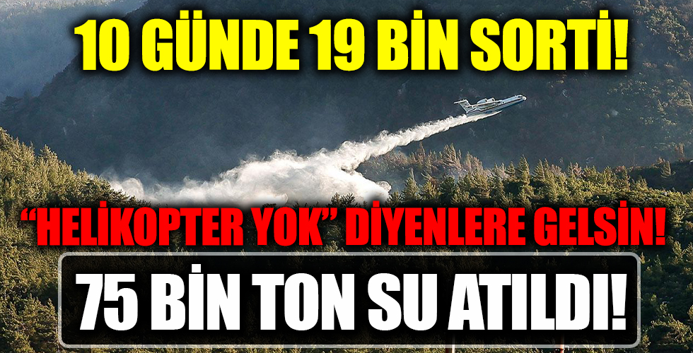 Antalya ve Muğla'da hava araçlarından 10 günde 19 bin 140 sorti! Toplamda toplam 75 bin ton su atıldı