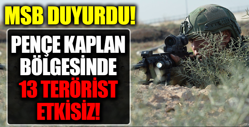 Pençe Kaplan bölgesinde 13 terörist etkisiz!