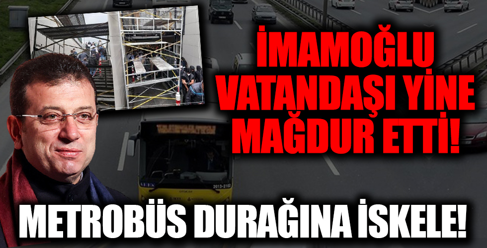 CHP'li Ekrem İmamoğlu rezil yönetimi ile tarihe geçecek! İşe gidiş saatinde Uzunçayır metrobüs durağı girişinde iskele!