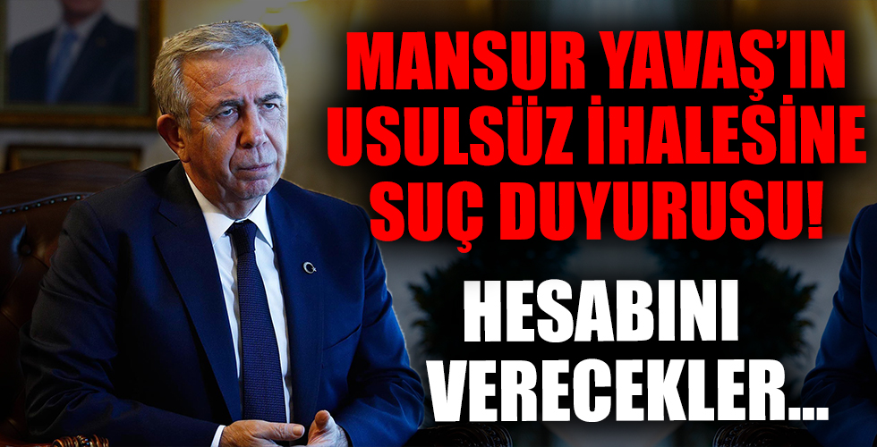 Zihni Çakır'dan Mansur Yavaş'ın usulsüz ihalesine suç duyurusu! Hesabını verecekler....