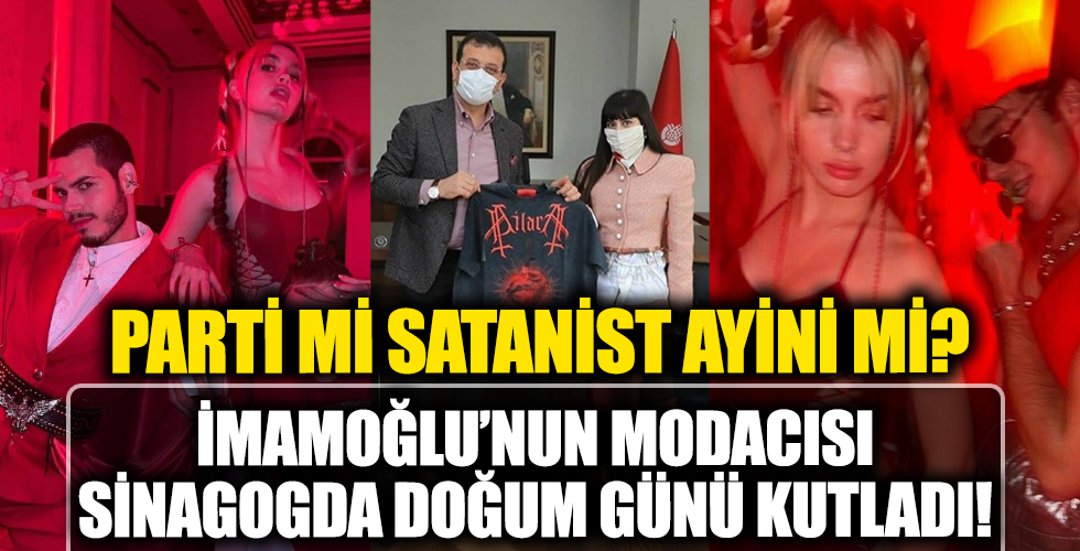İmamoğlu'nun modacısı sinagogda doğum günü kutladı! Parti mi satanist ayini mi?