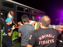 Kazada Yaralanan Otobüs Soförü, 'Çalismam Lazim' Diyerek Ambulanstan Inmeye Çalisti
