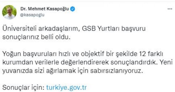 KYK yurt başvuru sonuçları açıklandı!