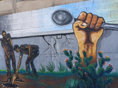 Gazze'de Israil Hapishanelerinden Kaçan Filistinlilerin Yüzleri Duvara Resmedildi