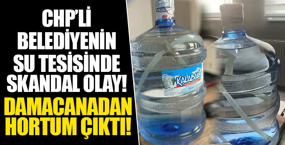 Bu kadarına da pes diyeceğiniz bir olay! CHP'li Eskişehir Belediyesi'ne bağlı su tesisinde şok! Damacanadan hortum çıktı!
