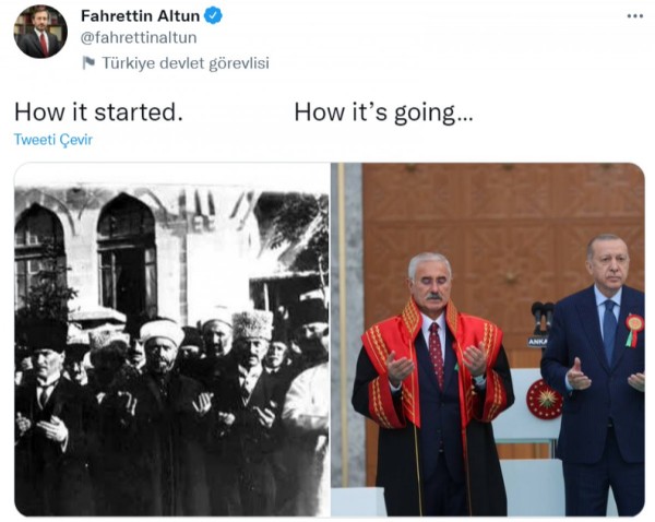 Fahrettin Altun'dan dualı açılışı eleştirenlere cevap niteliğinde paylaşım