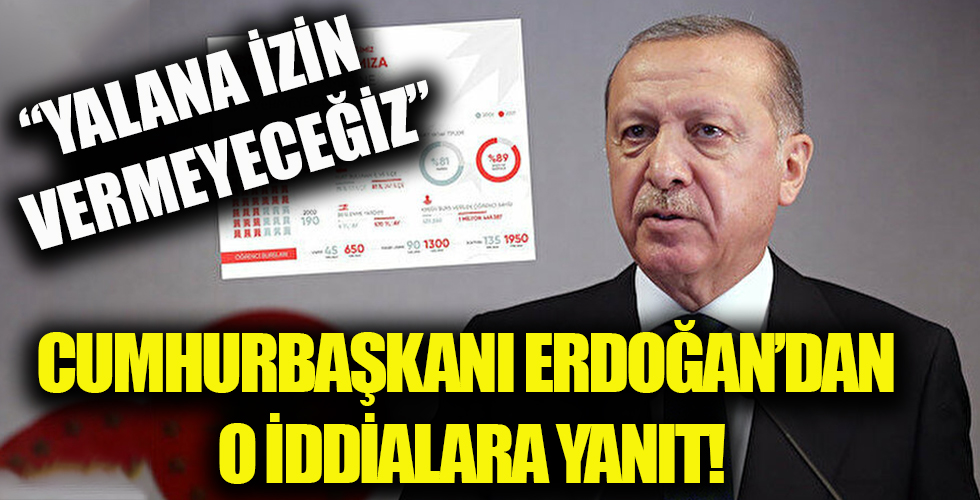Cumhurbaşkanı Erdoğan: Gençlerimizle aramıza yalanların girmesine izin vermeyeceğiz