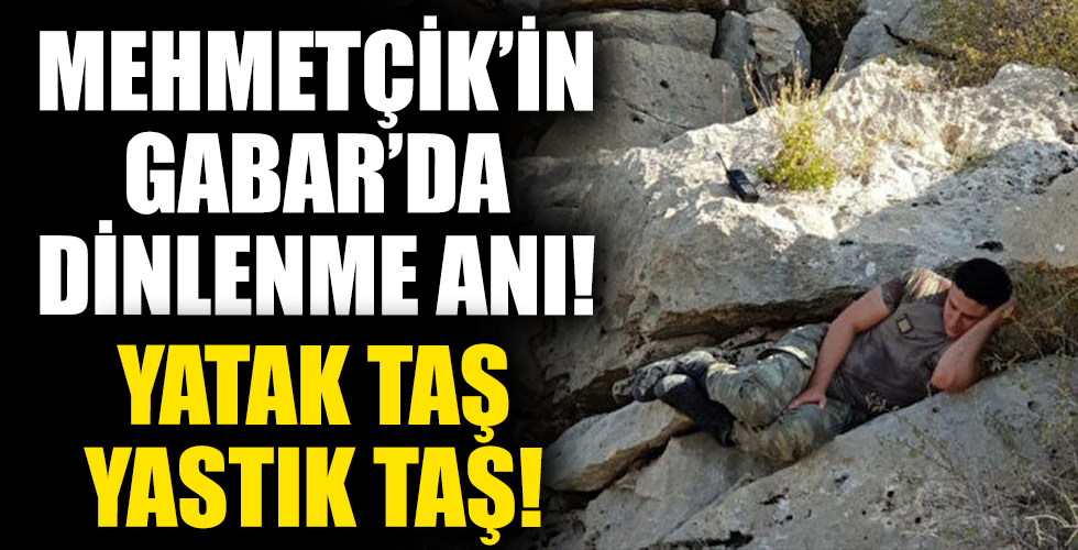 Mehmetçik'in Gabar'da Dinlenme Anı! Yatak Taş Yastık Taş!