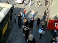 Otobüs kuyruğu üst geçide uzandı