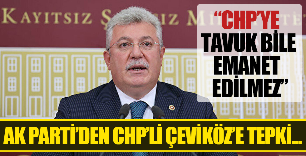 AK Parti Grup Başkanvekili Akbaşoğlu: CHP'ye bırakın devleti tavuk bile emanet edilmez